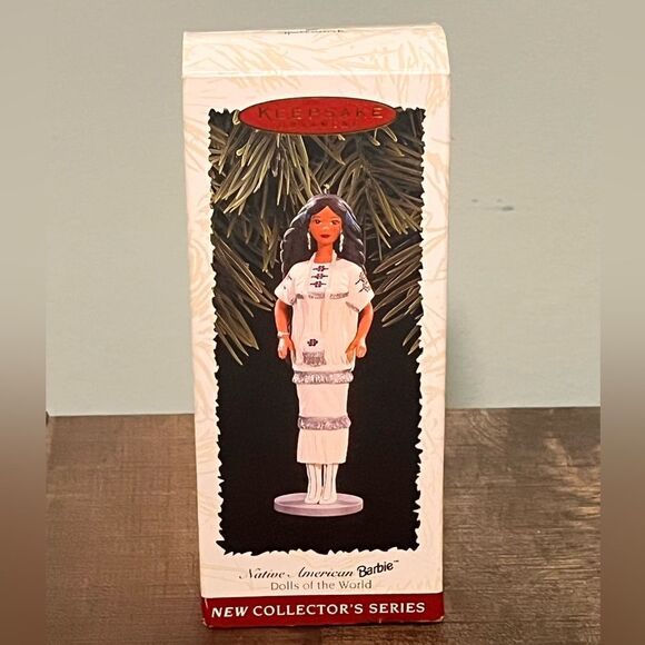 1996 Native American Barbie hallmark ornament - Picture 2 of 6